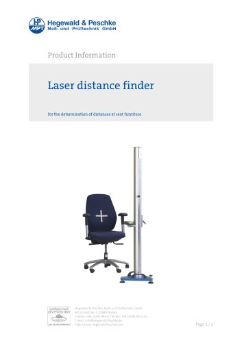 Furniture testing - Single test rigs - Laser distance finder