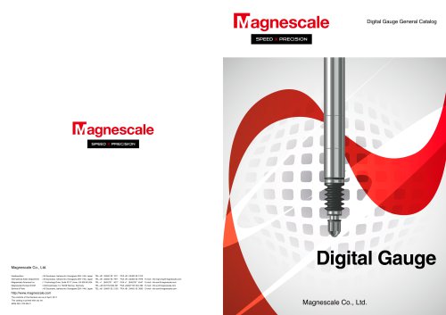 Magnescale Digital gauge catalog