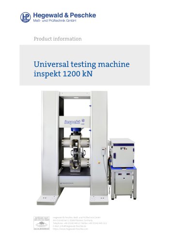 Universal testing machine inspekt 1200 kN