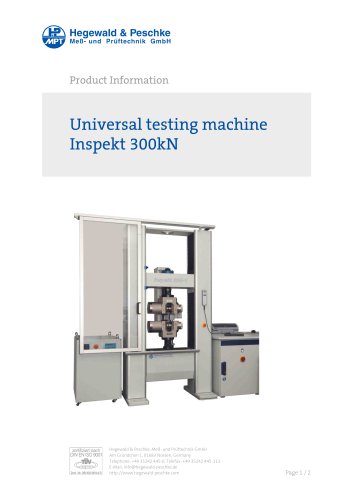 Universal testing machine Inspekt 300kN