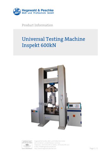 Universal Testing Machine Inspekt 600kN