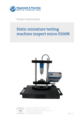 Universal testing machine Inspekt micro S500N