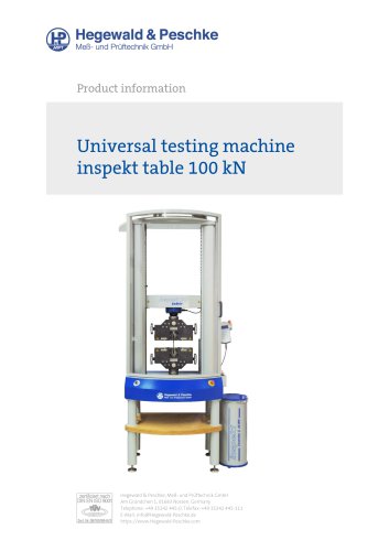 Universal testing machine inspekt table 100 kN