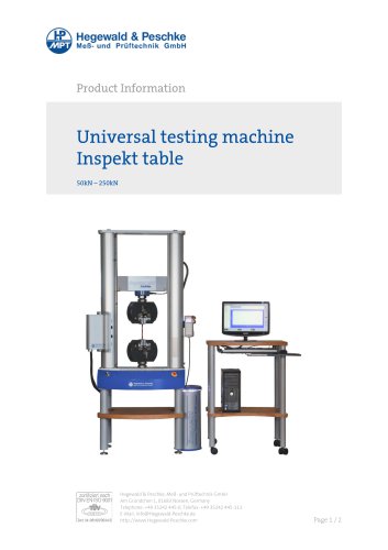 Universal testing machine Inspekt table