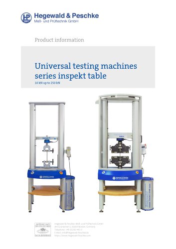 Universal testing machines series inspekt table 10 kN up to 250 kN