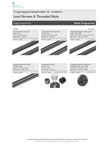 Lead Screws & Threaded Nuts 2014