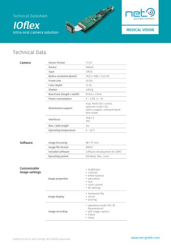 Intra-oral camera solution IOflex