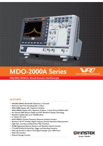 MDO-2000A Series Mixed-domain Oscilloscopes