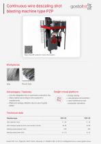 Continuous wire descaling shot blasting machine type PZP