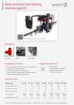 Pipes and bars shot blasting machine type PC