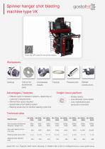 Spinner hanger shot blasting machine type VK