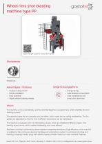 Wheel rims shot blasting machine type PP