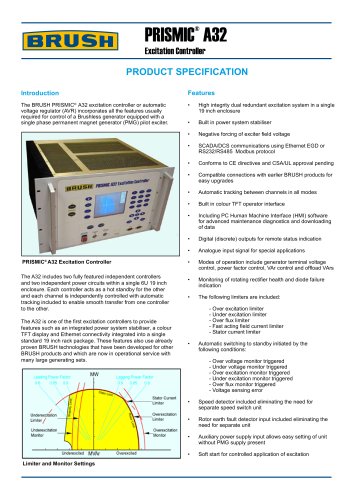 PRISMIC ®  A32 Excitation Controller