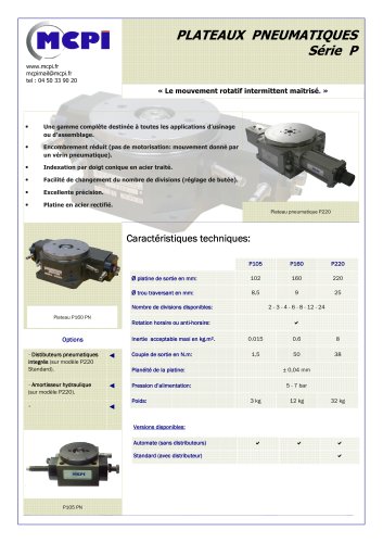 Plateaux pneumatique