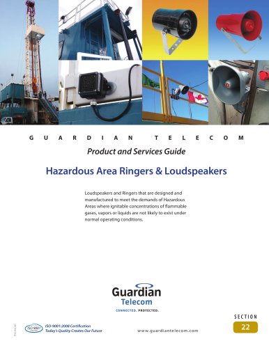 PSG8.2.3D Sec 22 Hazardous Area Ringers & Loudspeakers