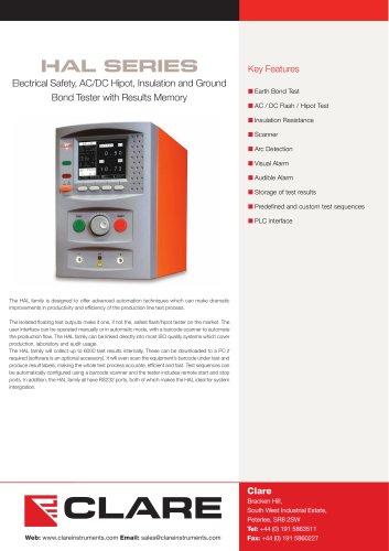 Clare HAL Series Datasheet (HAL, HAL Scan & HAL Combi)