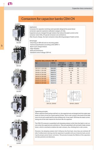 Capacity Duty Contactors CEM_CN