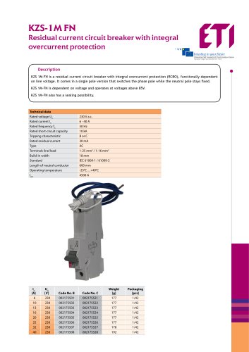 Residual Current Breaker with Overcurrent Protection