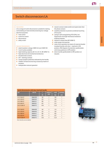 Switch disconnectors LA