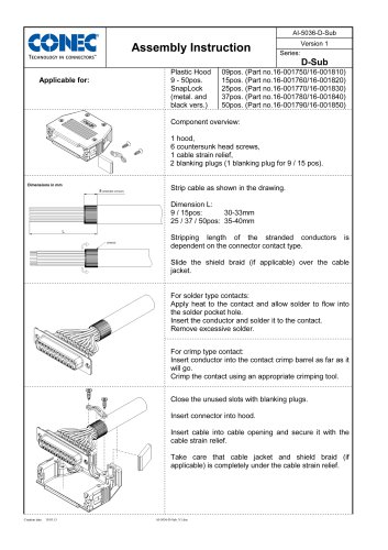 CONEC SnapLock Assembly instructions