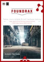 Foundrax X-BHD bridge Type and BHD radial arm large capacity Brinell hardness testing machines