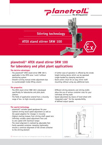 planetroll stand stirrer SRW 100