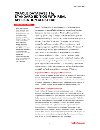 Oracle Database 11g Standard Edition
