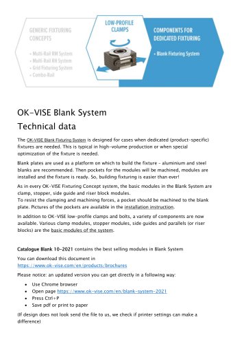 OK-VISE Blank System