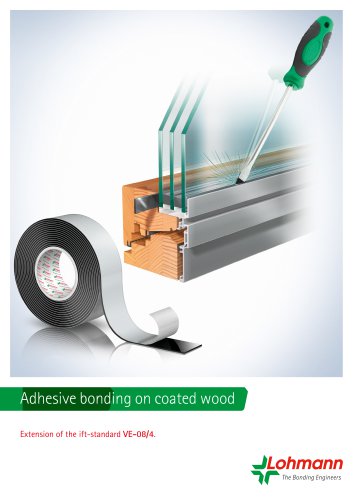 Adhesive bonding on coated wood