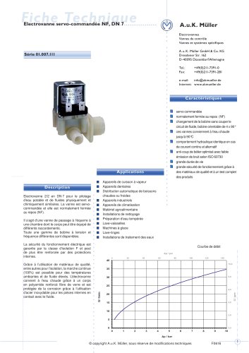 01.007.111 Electrovanne servo-commandée NF, DN 7