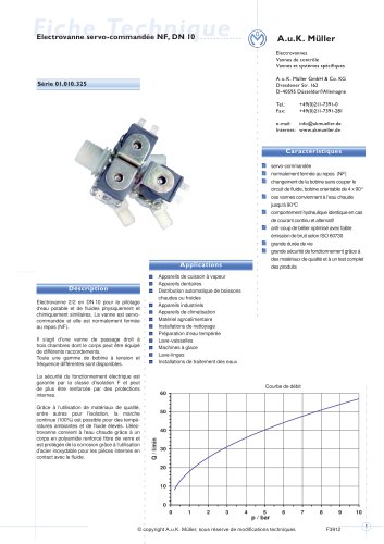 01.010.325 Electrovanne servo-commandée NF, DN 10