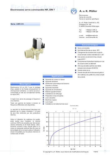 S é r i e   1. 0 0 7.115Electrovanne servo-commandée NF, DN 7