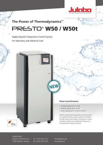 JULABO PRESTO W50 / W50t Process Circulators