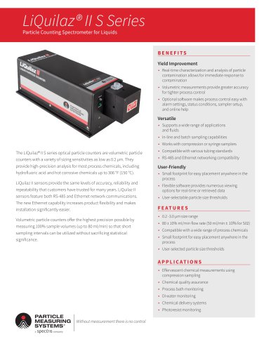 LiQuilaz II S-Series Liquid Particle Counter