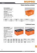 Rotary stacking container