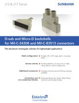 D-sub and Micro-D backshells for Mil-C-24308 and Mil-C-83513 connectors