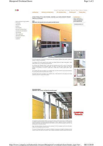 BLASTPRROF OVERHEAD DOORS