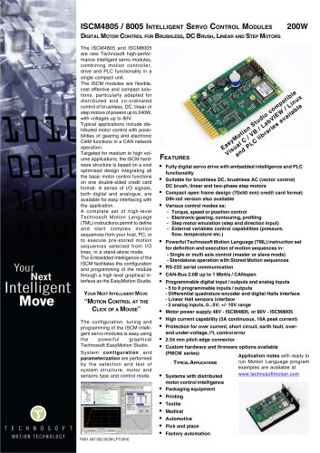 ISCM4805 / 8005 INTELLIGENT SERVO CONTROL MODULES