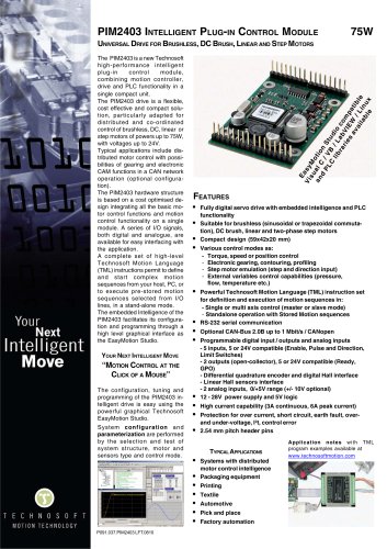 PIM2403 INTELLIGENT PLUG-IN CONTROL MODULE