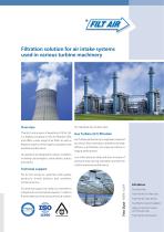 Filtration solution for air intake systems used in various turbine machinery