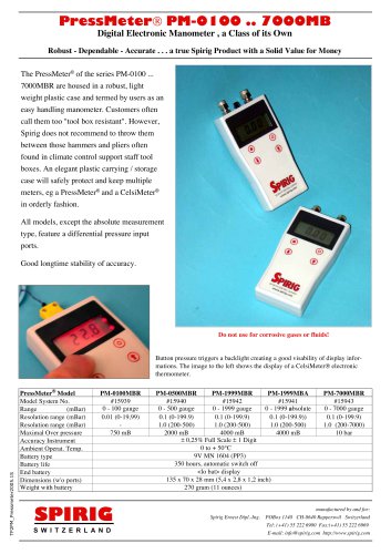 PressMeter® PM-0100...7000MB