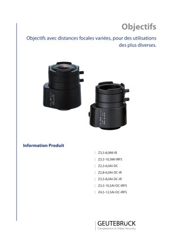 Focale variable Z3,5-8,0MI-IR