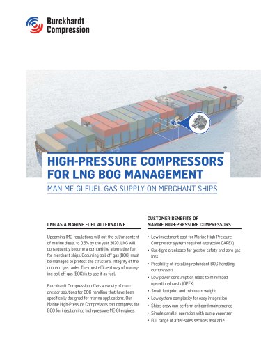 HIGH-PRESSURE COMPRESSORS FOR LNG BOG MANAGEMENT