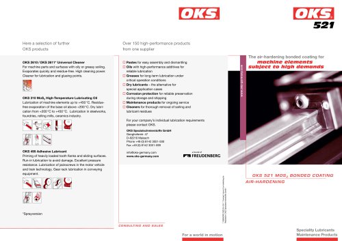 OKS 521 - MoS2 Bonded Coating, air-hardening