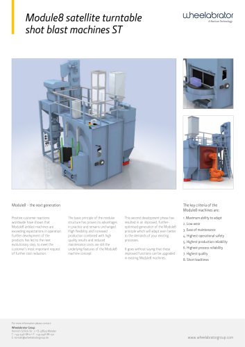 Module8 ST satellite turntable shot blast machines