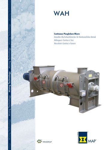 Continuous Ploughshare Mixers WAH Brochure