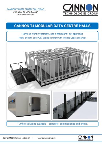 CANNON T4 MODULAR DATA CENTRE HALLS