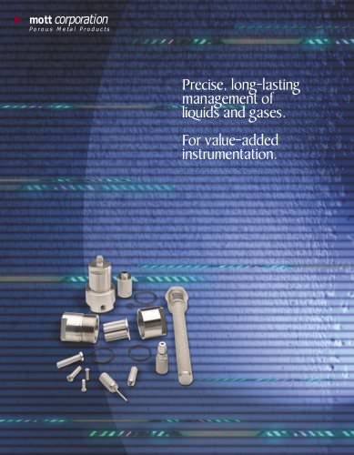 Mott Corporation - Porous metal instruments filters