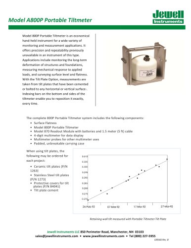 800P Portable Tiltmeter Datasheet