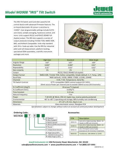 IRIS MD908 Clinometer Datasheet